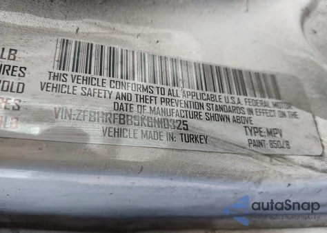 2019 Ram Promaster City Tradesman Slt z USA, uszkodzony, nr VIN ZFBHRFBB5K6N10325